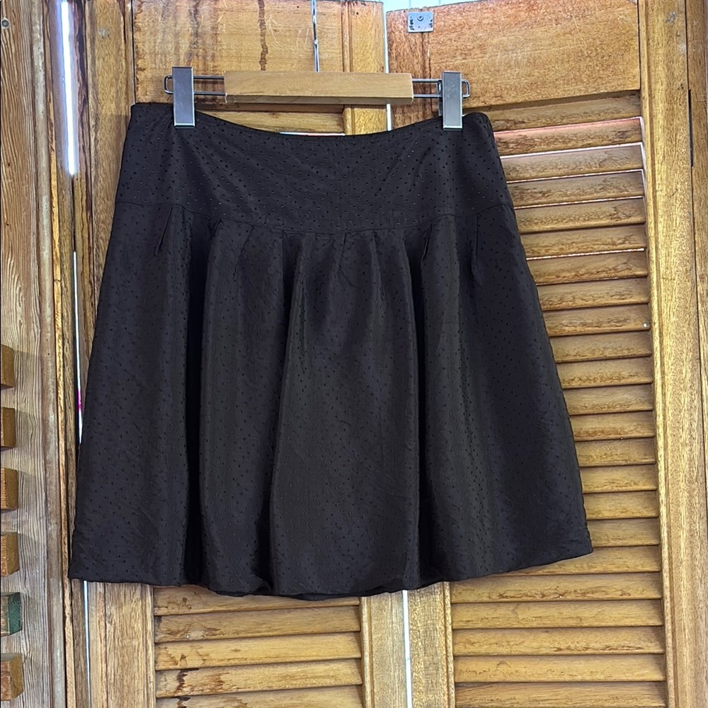 Chocolate Brown Polka Dot Bubble Skirt Small Y2K